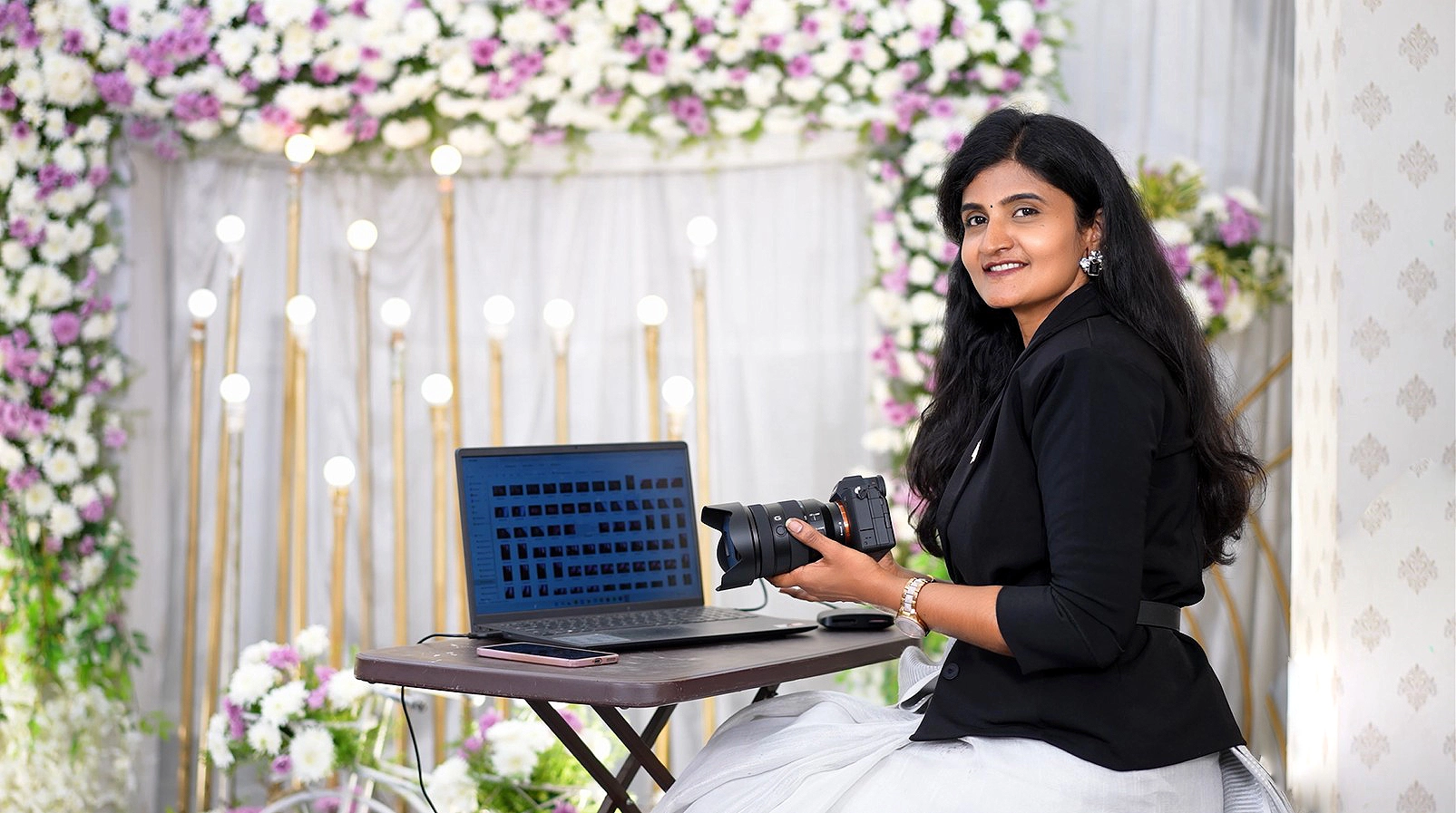 Photographer behind the lens